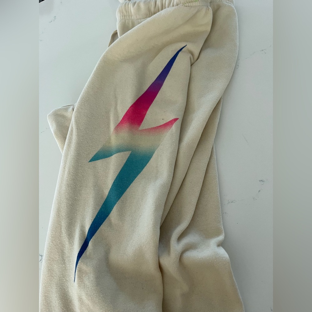 Aviator nation rainbow bolt sweatpants